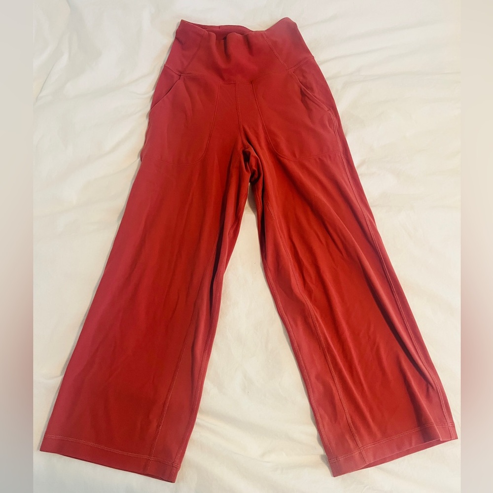 Cropped Lululemon Wide-Leg Yoga Pants